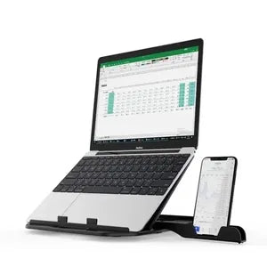 360° Rotating Foldable Laptop Stand with Mobile Holder